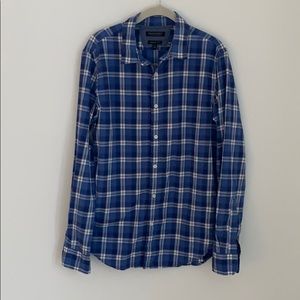 Banana Republic Blue Plaid Casual Button Down